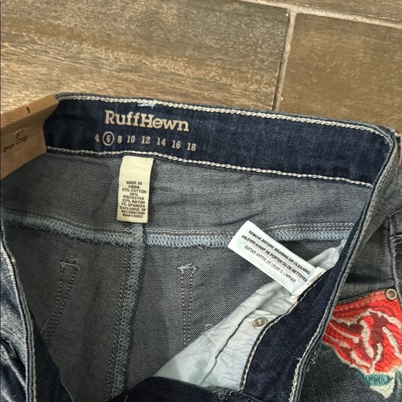 Ruff Hewn Blue Skinny Jeans with Modern Distressing - Picture 4 of 12